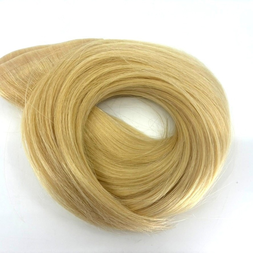 Glam Seamless Invisi-Clip Hair Extensions 18" #22 Light Golden Blonde 7 Wefts